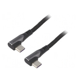 Cablu USB 2.0 USB-C Unghi 1m Negru | Electronic-mag.ro | Componente Electronice