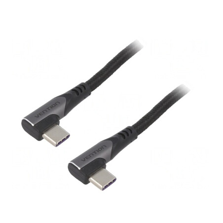 Cablu USB 2.0 USB-C Unghi 1m Negru | Electronic-mag.ro | Componente Electronice