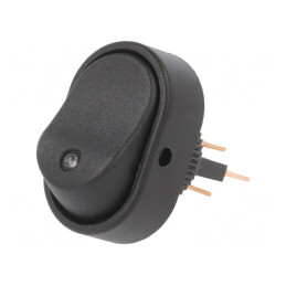 Comutator Rocker ON-OFF cu LED Albastru 30A 12V Negru | Electronic-mag.ro | Componente Electronice