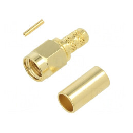 Mufă RP-SMA Mamă Reverse 50Ω Lipire Crimpat Pe Cablu | Electronic-mag.ro | Componente Electronice