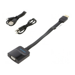 Convertor HDMI 1.4 Plat 0.15m Negru | Electronic-mag.ro | Componente Electronice