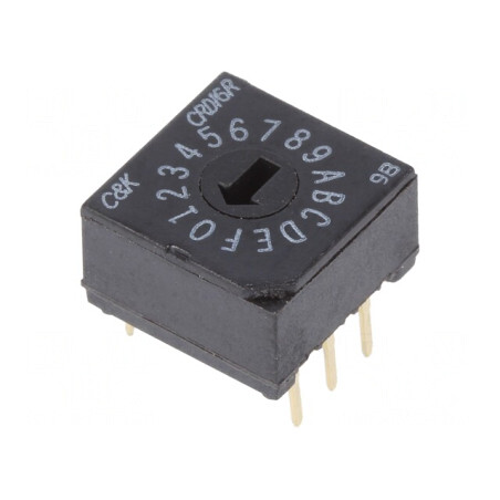 Întrerupător codificare HEX/BCD 16 Poz THT | Electronic-mag.ro | Componente Electronice