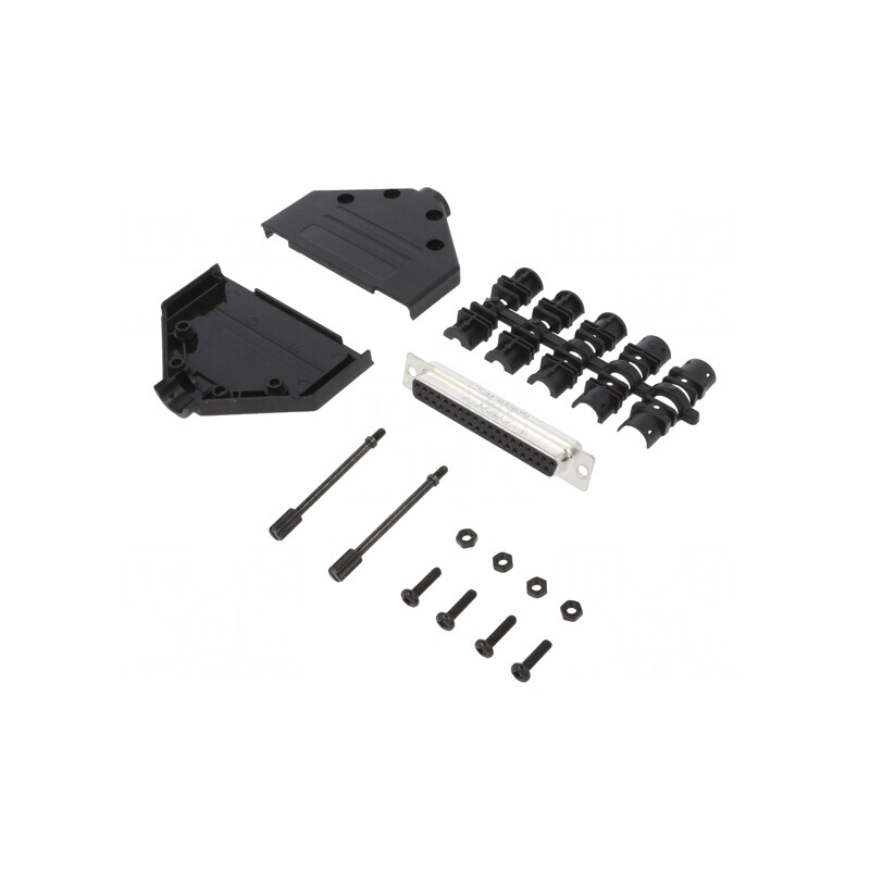 Conector D-Sub 37 pini mamă lipire cablu gold flash | Electronic-mag.ro | Componente Electronice