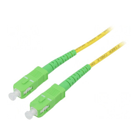 Patch cord fibră optică OS2 SC/APC 15m LSZH | Electronic-mag.ro | Componente Electronice