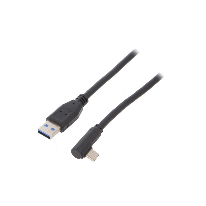 Cablu USB 3.0 USB-A la USB-C Unghi 1m Negru 5Gbps | Electronic-mag.ro | Componente Electronice