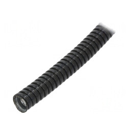 Tub de Protecție 21mm Oțel Galvanizat Negru IP67 | Electronic-mag.ro | Componente Electronice
