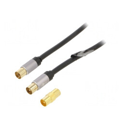 Cablu Coaxial 75Ω 5m 9.5mm Cu Priză și Mufă PVC | Electronic-mag.ro | Componente Electronice