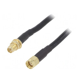 Cablu Negru 5m RP-SMA Tată-Mamă 50Ω | Electronic-mag.ro | Componente Electronice