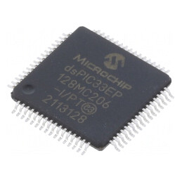 Microcontroler dsPIC 128kB 16kBSRAM TQFP64 0,5mm