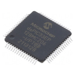 Microcontroler dsPIC 128kB 16kBSRAM TQFP64 0,5mm | Electronic-mag.ro | Componente Electronice
