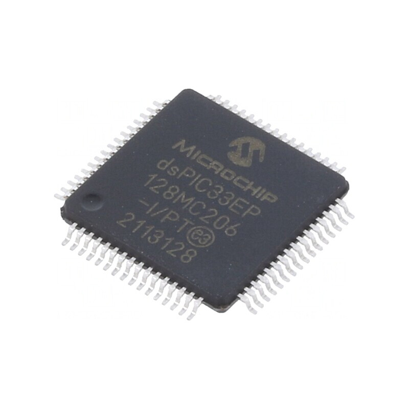 Microcontroler dsPIC 128kB 16kBSRAM TQFP64 0,5mm | Electronic-mag.ro | Componente Electronice
