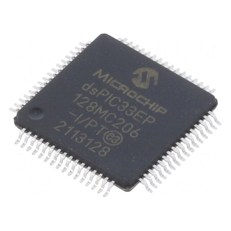 Microcontroler dsPIC 128kB 16kBSRAM TQFP64 0,5mm | Electronic-mag.ro | Componente Electronice