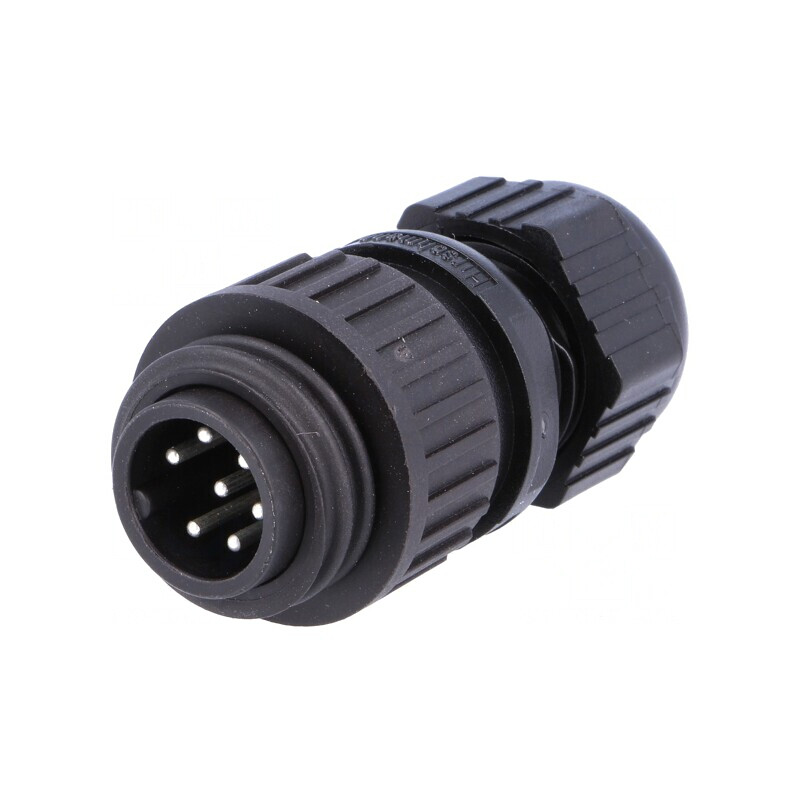Conector circular IP67 cu 7 pini pe cablu | Electronic-mag.ro | Componente Electronice
