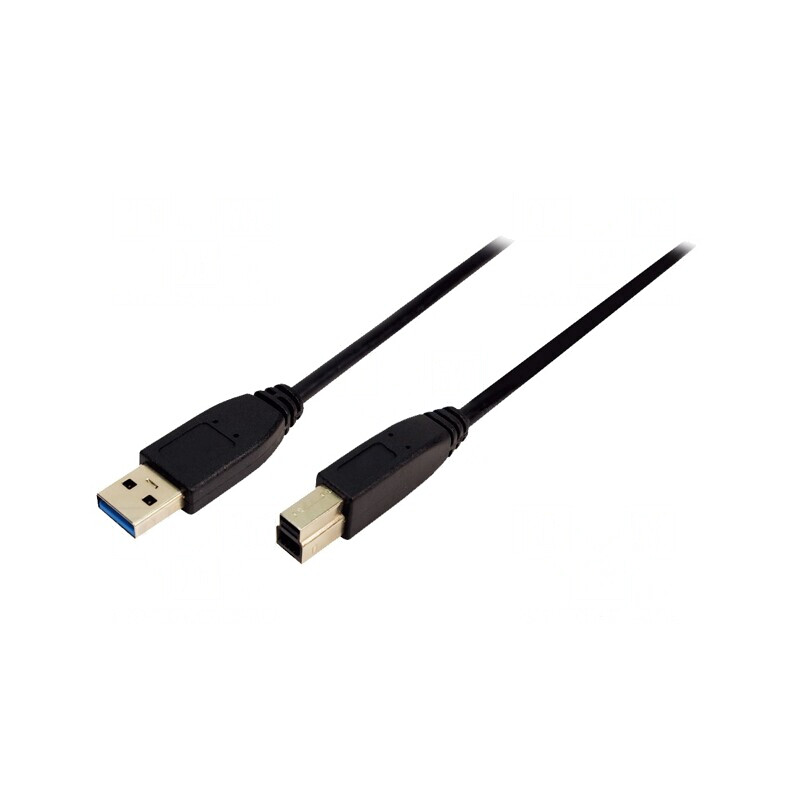 Cablu USB 3.0 A-B 3m Negru | Electronic-mag.ro | Componente Electronice
