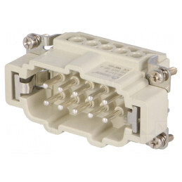 Conector HDC 10P 16A Inserturi Contact Tată | Electronic-mag.ro | Componente Electronice