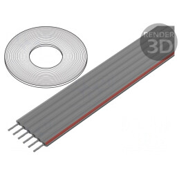 Cablu bandă neecranat PVC gri 1,27mm 30,5m | Electronic-mag.ro | Componente Electronice