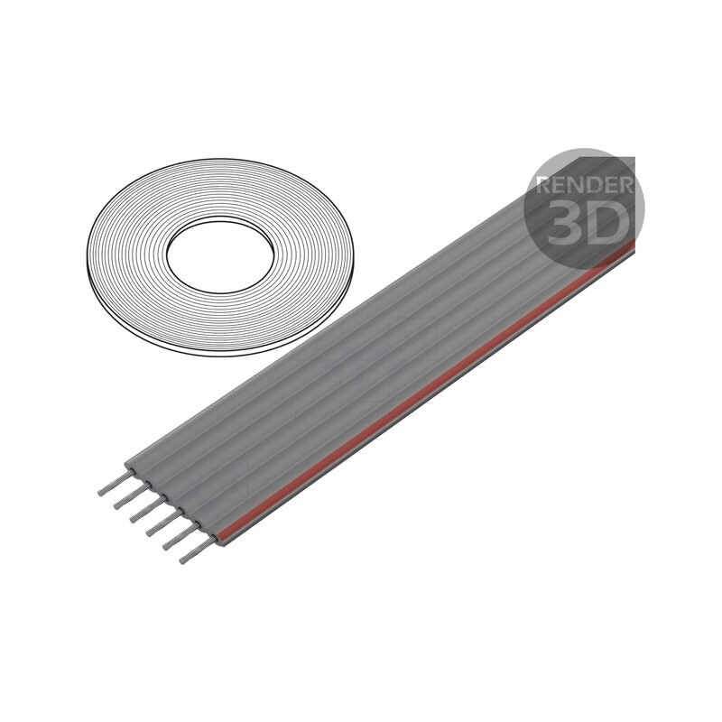 Cablu bandă neecranat PVC gri 1,27mm 30,5m | Electronic-mag.ro | Componente Electronice