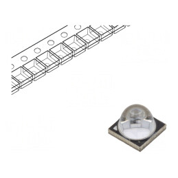 LED putere; UV; 48°; 2000mA; λd: 390÷400nm; Pmax: 10W; 7x7x5,7mm