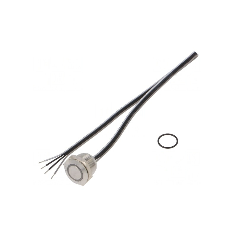 Comutator Anti-Vandalism SPST-NO IP65 Ø16mm 50mA 24V | Electronic-mag.ro | Componente Electronice