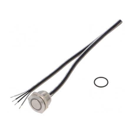 Comutator Anti-Vandalism SPST-NO IP65 Ø16mm 50mA 24V | Electronic-mag.ro | Componente Electronice