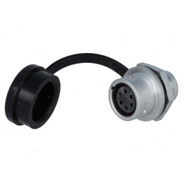 Soclu SF12 mamă 6 pini IP67 5A 125V 0,75mm2 | Electronic-mag.ro | Componente Electronice
