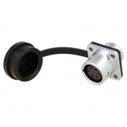 Soclu SF12 mamă 6 PIN IP67 5A 125V 0,75mm2 -40÷100°C | Electronic-mag.ro | Componente Electronice