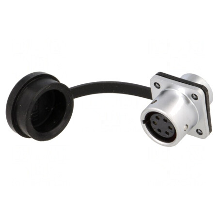 Soclu SF12 mamă 6 PIN IP67 5A 125V 0,75mm2 -40÷100°C | Electronic-mag.ro | Componente Electronice