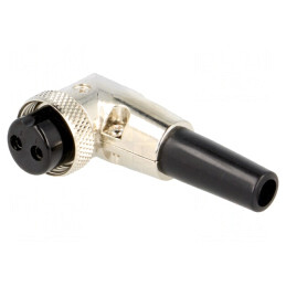 Mufă Microfon Mamă 2 PIN 90° 6mm | Electronic-mag.ro | Componente Electronice
