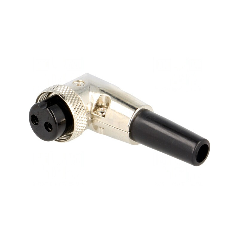 Mufă Microfon Mamă 2 PIN 90° 6mm | Electronic-mag.ro | Componente Electronice