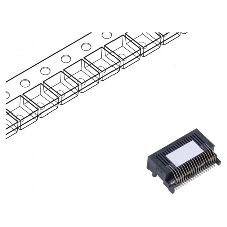 Conector QSFP14 iPass Aurit SMT Orizontal | Electronic-mag.ro | Componente Electronice