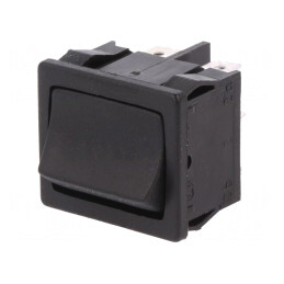 Comutator Rocker 3 Pozitii ON-OFF-ON 6A/250V Negru IP40 | Electronic-mag.ro | Componente Electronice