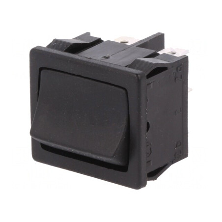 Comutator Rocker 3 Pozitii ON-OFF-ON 6A/250V Negru IP40 | Electronic-mag.ro | Componente Electronice