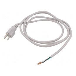 Cablu Alimentare 1,8m Gri 10A 3x18AWG NEMA 5-15 | Electronic-mag.ro | Componente Electronice