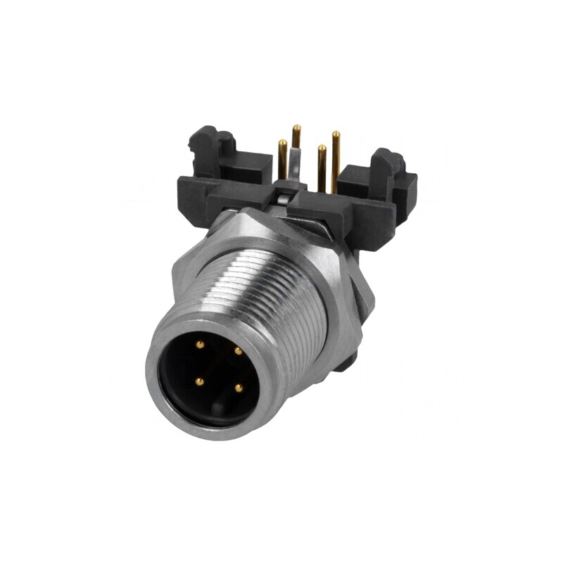 Soclu M12 4-PIN tată DeviceNet CANopen THT | Electronic-mag.ro | Componente Electronice