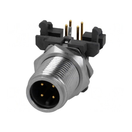 Soclu M12 4-PIN tată DeviceNet CANopen THT | Electronic-mag.ro | Componente Electronice