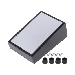Carcasă desktop ABS neagră 70x110x48mm | Electronic-mag.ro | Componente Electronice