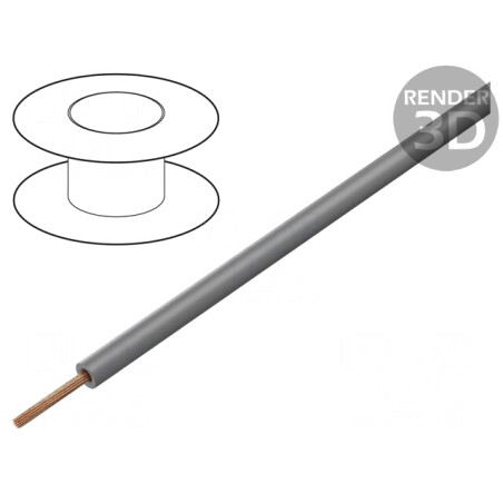 Cablu litat PVC gri 0,25mm2 25m 100V | Electronic-mag.ro | Componente Electronice