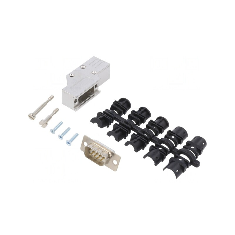 Conector D-Sub 9 pini tată 90° alb | Electronic-mag.ro | Componente Electronice