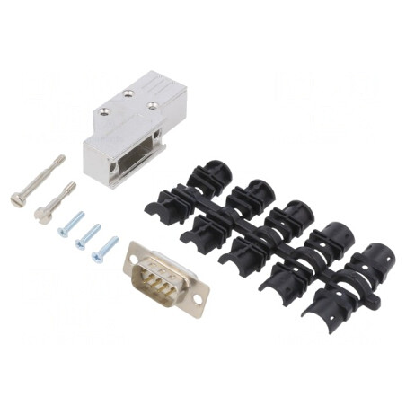 Conector D-Sub 9 pini tată 90° alb | Electronic-mag.ro | Componente Electronice