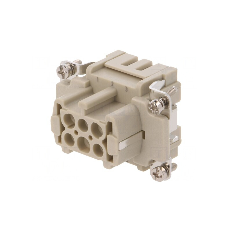 Conector HDC 6P Femelă 16A | Electronic-mag.ro | Componente Electronice