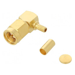 Mufă SMA tată unghi 90° 50Ω cabluri KX22A KX3B RG174 RG188 RG316 | Electronic-mag.ro | Componente Electronice