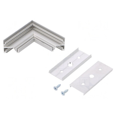 Conector 90° Aluminiu Anodat Argintiu CORNER14 | Electronic-mag.ro | Componente Electronice
