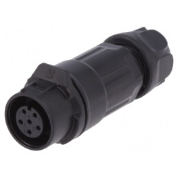 Conector Circular Mufă Mamă 6 Pin Aurit 5A Dimensiune 12 | Electronic-mag.ro | Componente Electronice