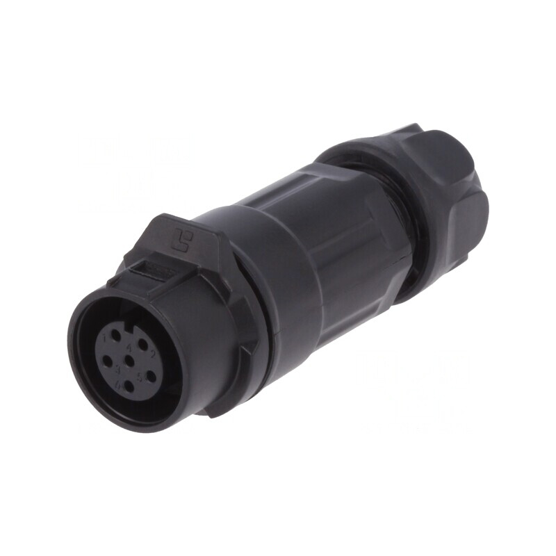 Conector Circular Mufă Mamă 6 Pin Aurit 5A Dimensiune 12 | Electronic-mag.ro | Componente Electronice