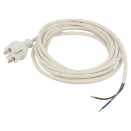 Cablu Electric PVC 5m Alb 16A 250V 2x1,5mm2 | Electronic-mag.ro | Componente Electronice