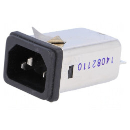 Conector Alimentare AC IEC 60320 6A 250VAC 0.7mH | Electronic-mag.ro | Componente Electronice