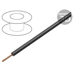 Cablu litat Cu 0,25mm2 PVC negru 25m | Electronic-mag.ro | Componente Electronice