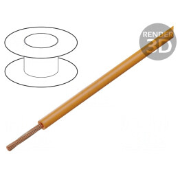 Cablu litat 0,25mm2 PVC portocaliu 25m 100V Clasa 5 | Electronic-mag.ro | Componente Electronice