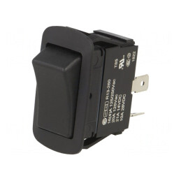 Comutator Basculant SPST 10A/28VDC Negru IP56 | Electronic-mag.ro | Componente Electronice
