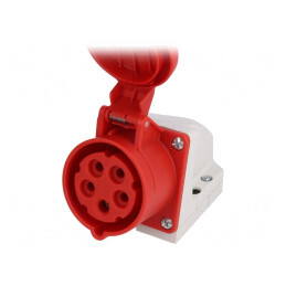 Conector Alimentare AC Trifazat 16A 400VAC IP44 Soclu Mamă | Electronic-mag.ro | Componente Electronice